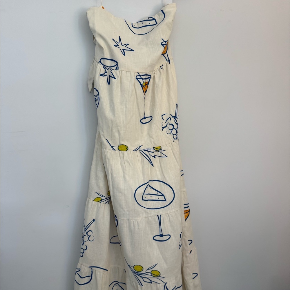 Bailey Rose Cream and Blue Dress